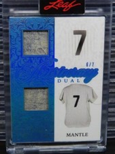 2023 Leaf Superlative Mickey Mantle Aristocracy Platinum Dual Jersey Relic #6/7