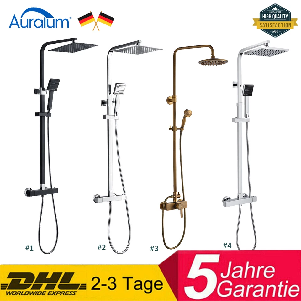 Regendusche Duschsystem mit Handbrause Dusche Duschset Kopfbrause Brausegarnitur - Bild 1 von 1