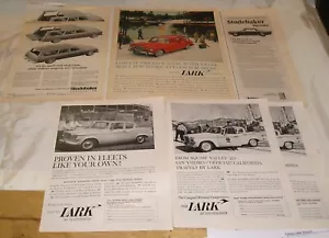 Lot of (7) Studebaker Lark Magazine Ads - 1960-63 - Wagon, Sedan, Coupe, Daytona - Picture 1 of 4