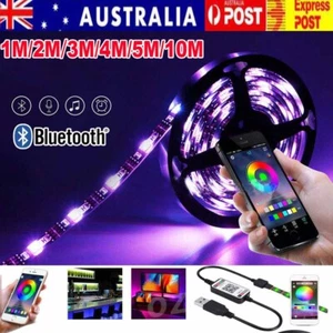 1M 2M 3M 4M 5M 10M LED Strip Lights RGB USB 5V Bluetooth Music Control Kit - Picture 1 of 29