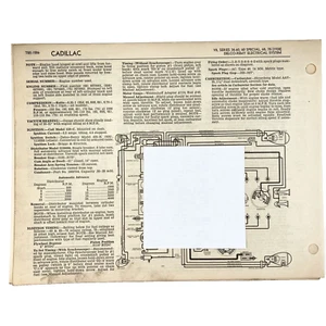 Vintage 1938 Cadillac Electrical Repair  Manual And Diagram Starting Ignition - Picture 1 of 1