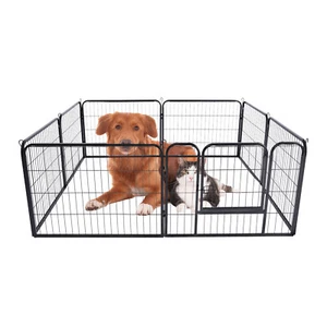 Dog Playpen 8 Panels Pet Fence Metal 32" Exercise Pen Puppy Playpen - Picture 1 of 11