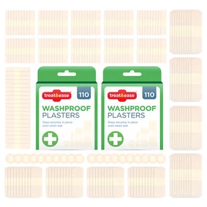 220 Assorted Washproof Plasters Waterproof Breathable Adhesive First Aid Healing - Picture 1 of 7