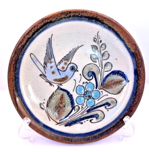 Ken Edwards Teller Untersetzer Steinzeug Handarbeit Schmetterling Vogel mexikanische Keramik 7,5" - Bild 1 von 3