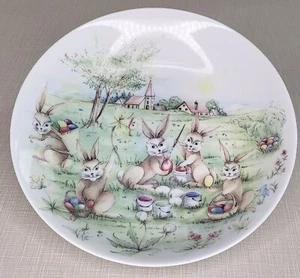 Arzburg Decorative Easter Plate Delightful Angry Bunnies 8.5” - Picture 1 of 3