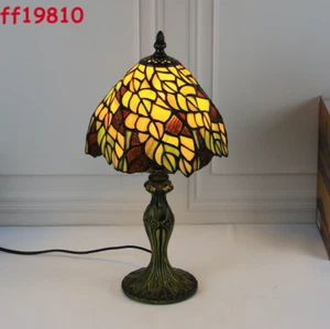 Tiffany Leaves 7.8" Shades 15" Tall Bronze Table Lamp Led Desk Light Home Decora - Picture 1 of 5