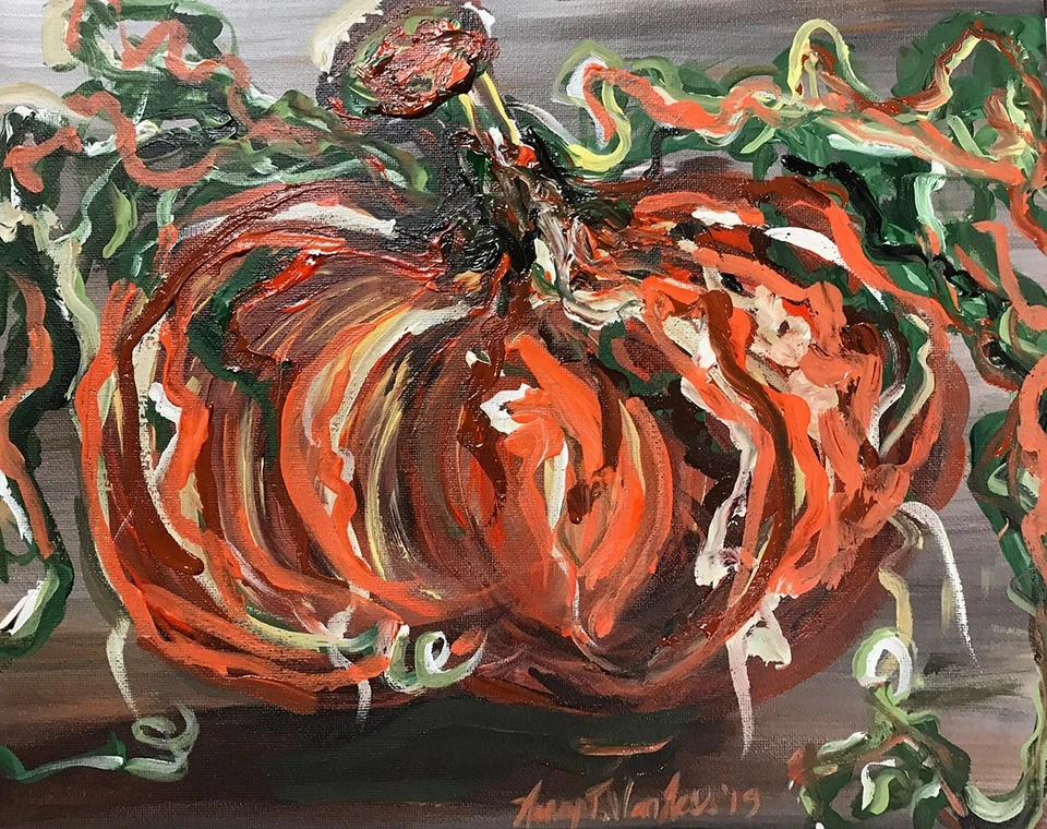 Abstracto, Calabaza, Pintura Acrílica Original, Artes Foto 1 de 4