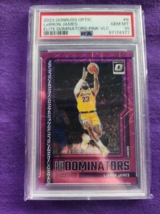 2023 Optic Basketball Lebron James Elite Dominators Pink Velocity /75 PSA 10 Gem - Picture 1 of 2