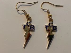 RARE: Elvis 'TCB' Earrings OFFICIAL PRODUCT FROM EXHIBITION *AS NEW* - Imagen 1 de 3