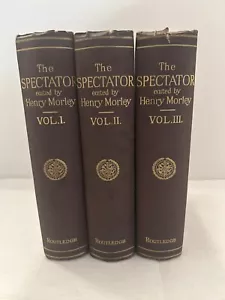 THE SPECTATOR von Henry Morley 3-bändiges Buchset 1891 Hardcover Stoffgebunden Sehr guter Zustand - Bild 1 von 14