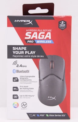 HyperX PulseFire Saga Pro Wireless Gaming Mouse HXMS241 - NEW - Image 1 of 4