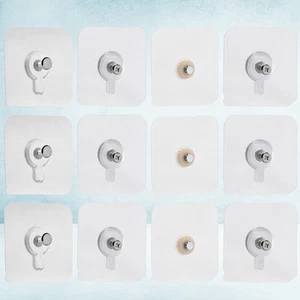 12 Stück spurlose Nagelhaken Malerei Aufhängen Zubehör selbstklebend Wand - Bild 1 von 12