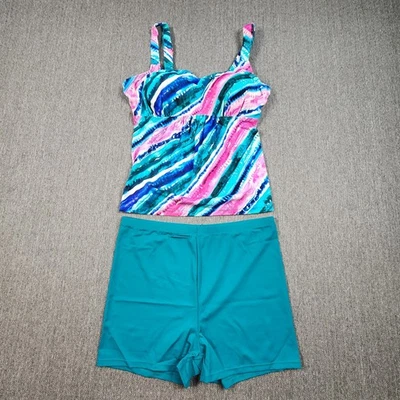 Conjunto de 16 Tankini Kim Gravel X para todas las mujeres con pantalones cortos de bicicleta arco iris Foto 1 de 4