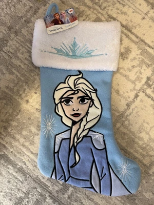 Disney Frozen II 2 Elsa Medias de Navidad Copos de Nieve Azules - Peluche Bordado Foto 1 de 2