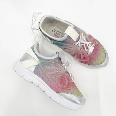 SOPHIA WEBSTER Mini Zapatos Niñas Talla 34 (US 2) Tenis Mariposa Ombre Arco Iris  Foto 1 de 4