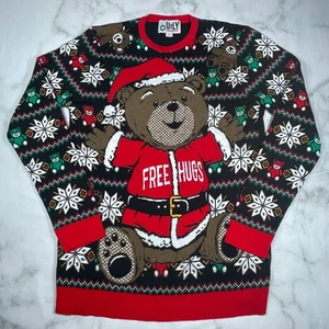 Maglione Orsacchiotto Babbo Natale Brutto Festa di Natale Unisex Gratis Abbracci Taglia US XL - Foto 1 di 8