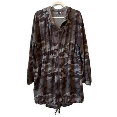 Z By Zella Women's Plus 2X Athletic Lightweight Camo Anorak Hoodie Zip Jacket - Image 1 of 4