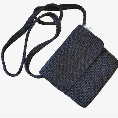 Bolso Bandolera The Sak Hecho a Mano Tejido Crochet con Solapa Cottagecore Foto 1 de 4