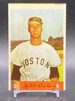 1954 Bowman #130 Milt Bolling Red Sox MC Vintage Baseball Trading Card - Image 1 of 2