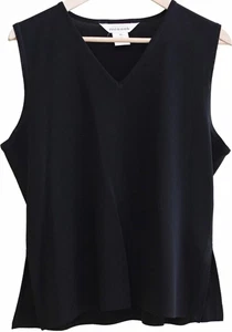 Camiseta sin mangas EXCLUSIVAMENTE MISOOK cuello en V talla XL negra base acrílica clásica - Imagen 1 de 4