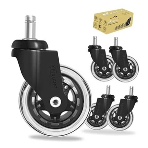 Rollerblade Office Chair Wheels, Chair Wheels Replacement, Incredibly Smooth & - Picture 1 of 8