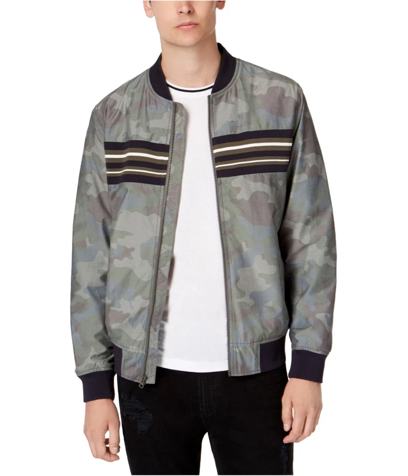 American Rag Mens Camo Bomber Jacket, green, M - Imagem 1 de 1