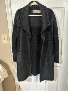 Aran Crafts Ireland Long Chunky Wool Sweater Medium Ladies READ - Picture 1 of 6