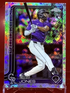 2025 Topps Chrome Logofractor Greg Jones #265 RC Colorado Rockies - Picture 1 of 2