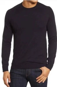 TED BAKER LONDON Sweater Men Slim 3X Preppy Academia Coastal Navy Sandkas New - Picture 1 of 7