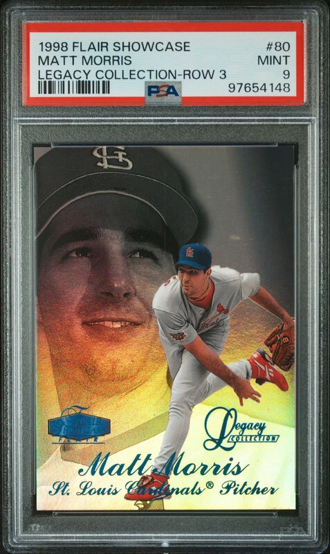 MATT MORRIS 1998 FLAIR SHOWCASE LEGACY COLLECTION ROW 3 /100 PSA 9 POP 2 - Image 1 of 1