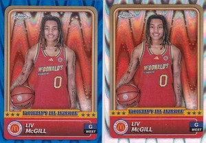 2024 Topps Chrome Mcdonald's All American RayWave & BLUE WAVE #69 LIV MCGILL - Picture 1 of 1