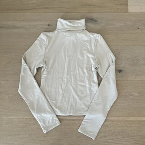 Re Ona manica lunga girocollo donna piccolo avorio marrone aderente super morbido nuovo con etichetta $88 - Foto 1 di 9