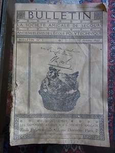 BULLETIN La Société des ANCIENS ELEVES ECOLE POLYTECHNIQUE 15 octobre 1927 N°1 - Imagen 1 de 6