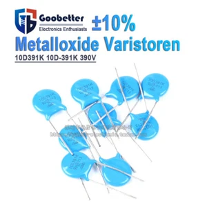 20 Stück Metalloxide Varistoren Werte 10D-391K 390V Varistor ROHS ± 10% - Picture 1 of 6