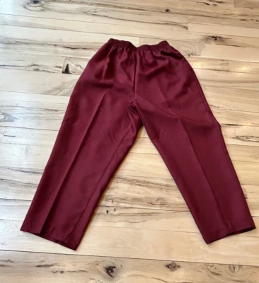 Pantalones de cintura elástica Bon Worth Petite para mujer - rojo oscuro - PL Foto 1 de 4