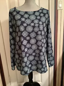 Michael Kors Blouse Top Women's Size Large Geometric Long Sleeve Embellished - Picture 1 of 7