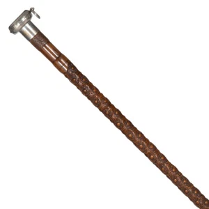 Rare Antique Gadget Cane Concealed Oil Lamp Lantern Walking Stick - Picture 1 of 8