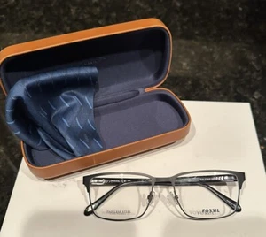 Fossil Men’s Glasses 7155 Black Stainless Steel Case N Cloth - Picture 1 of 3