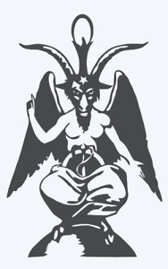 BAPHOMET GOAT vinyl sticker occult sigil pentagram demon evil satan RARE slasher