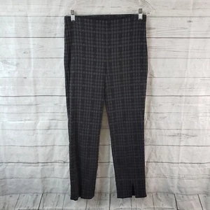 Joseph Ribkoff Womens Ella Cropped Pants Sz 8 Black Gray Houndstooth Pull On - Picture 1 of 7