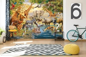 3D Tier Fluss Q688 Tapete Wandgemälde Fototapete Selbstklebend Kay - Picture 1 of 11