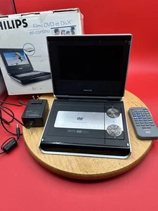 Philips PET 724 7” Portable DVD Player Remote Charger Battery Pack Read - Picture 1 of 5