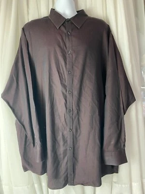 Murano Wardrobe Essentials 4XT Black Red Polka Dot Long Sleeve Button Up Shirt - Image 1 of 4