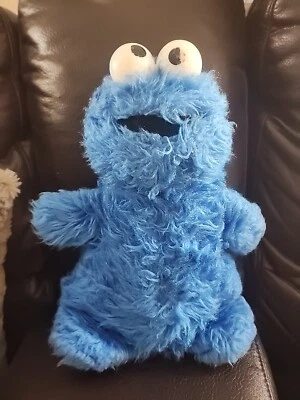 80s Cookie Monster Sesame Street 13" Vintage Plush Rattle Eye Knickerbocker Toys - Image 1 of 4