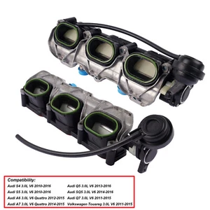 Fits for Audi S4 S5 A6 A7 Q5 Q7 2pcs Intake Manifolds V6 3.0L 06E133110AB L + R - Picture 1 of 9