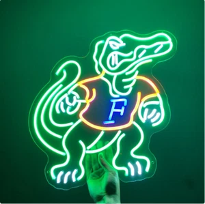 Florida Mascot Neon Sign,Basement Home Pub Signage, Bar Wall,Bedroom Decoration - Picture 1 of 5