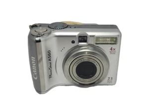 Canon PowerShot A560 7.1MP Digital Camera - Silver Lens - Untested Parts Repair - Picture 1 of 6
