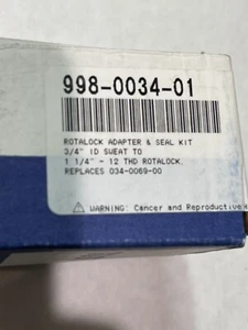 OEM COPELAND ROTALOCK ADAPTER & SEAL KIT 3/4"Id To 1-1/4 PN: 998-0034-01 - Picture 1 of 3