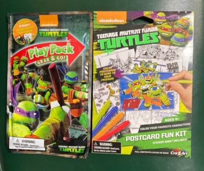 New Teenage Mutant Ninja Turtles Grab & Go Play Pack & Postcard Fun Kit - Image 1 of 2