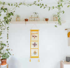 Tibetan Brocade Wall Hanging With Buddhist Symbols Embroidered Prayer Flag